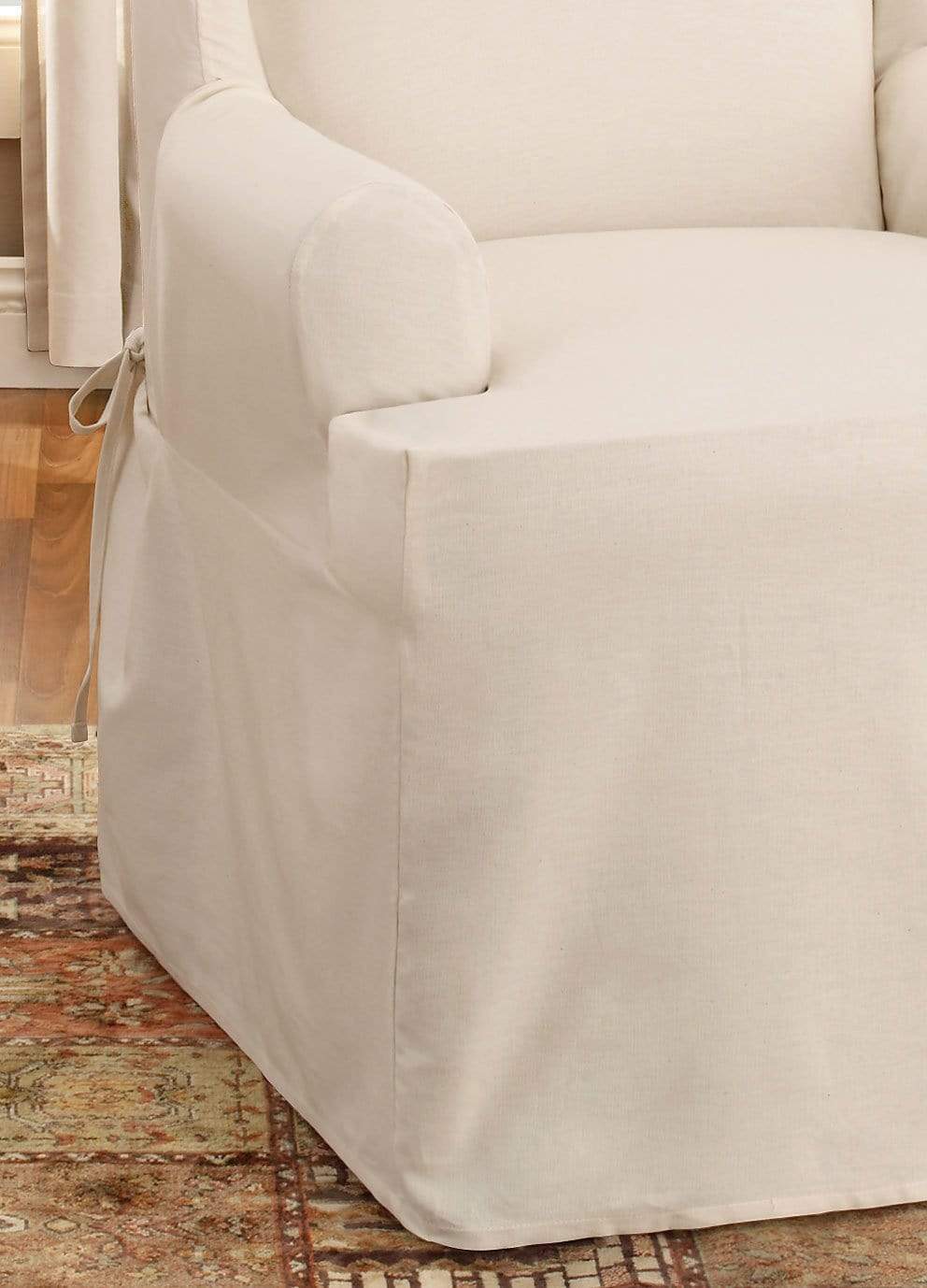 Duck T Cushion Loveseat Slipcover Tan - Sure Fit