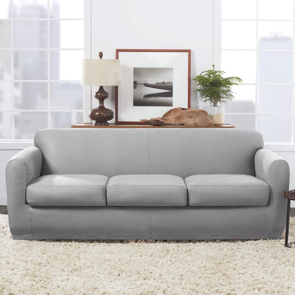 Ultimate Stretch Leather Four Piece Sofa Slipcover
