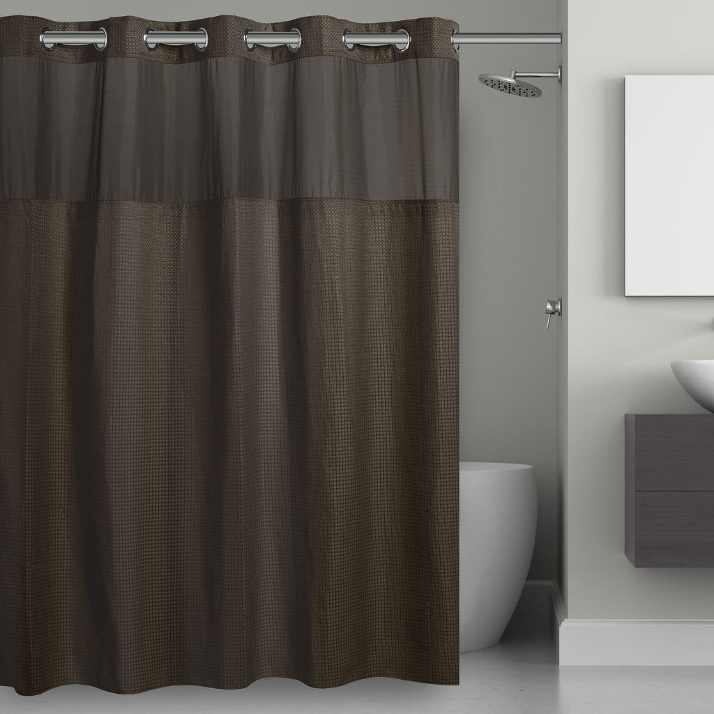 Hookless® Waffle Fabric Shower Curtain