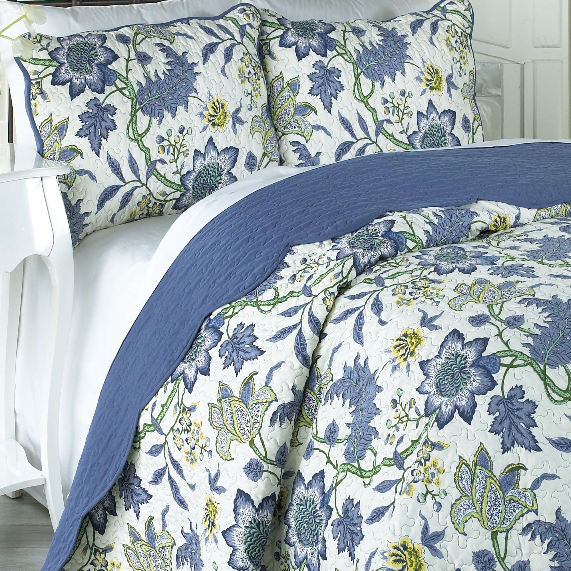 Traditions by Waverly® Maldives Quilted Bed Set | Porcelain | 3pc - Ou ...